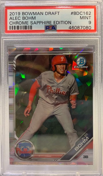 Alec Bohm 2019 Bowman Draft Chrome Sapphire First Rookie