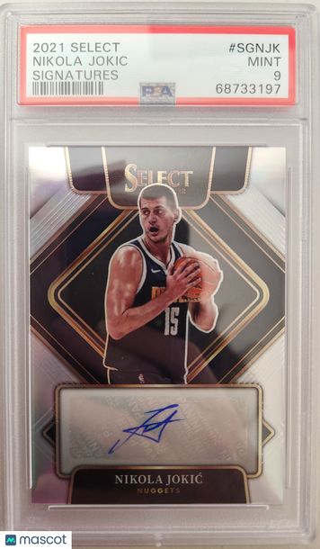 2021 Panini Select Signatures Nikola Jokic #SGNJK PSA 9