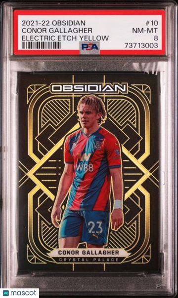 2021 Panini Obsidian Conor Gallagher #10 Electric Etch Yellow PSA 8