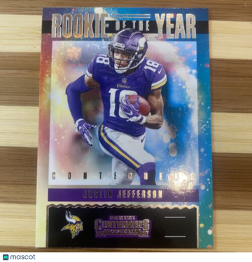 2020 Panini Contenders Justin Jefferson #RY-JUJ Rookie Of The Year Contender RC