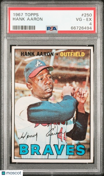 1967 Topps Hank Aaron #250 PSA 4