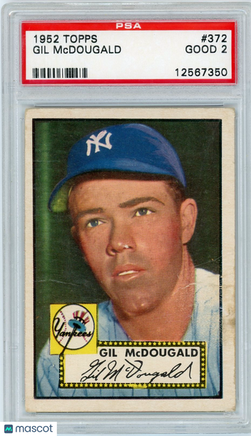 1952 Topps Gil Mcdougald #372 PSA 2