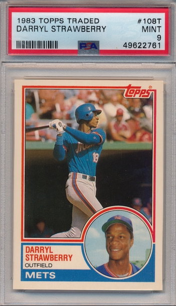 1983 Topps Traded Darryl Strawberry PSA 9