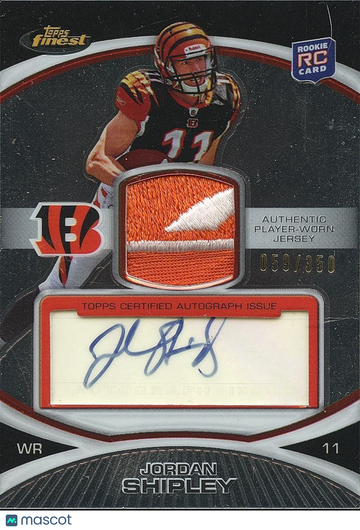 2010 Topps Finest Jordan Shipley Rookie Topps