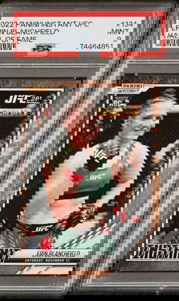 2022 Panini Instant UFC #134 ERIN BLANCHFIELD RC Hall of Fame /50 PSA 9 MINT
