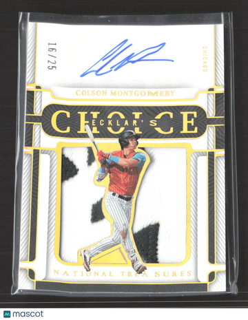 2023 Panini National Treasures Ecklar's Choice Colson Montgomery #ECK-CM Authentic Memorabilia Memorabilia 16/25 Auto