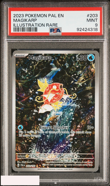 2023 POKEMON PALDEA EVOLVED MAGIKARP #203 ILLUSTRATION RARE PSA 9 MINT