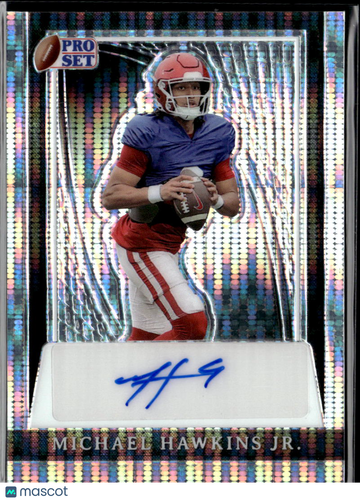 Michael Hawkins Jr. 2024 Leaf Pro Set Auto Silver Mojo Oklahoma Sooners