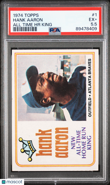 1974 Topps Hank Aaron #1 All Time HR King PSA 5.5