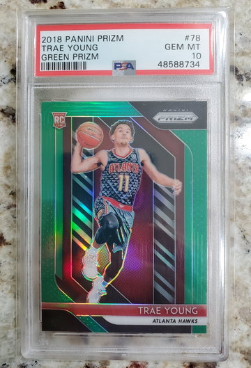 2018 Prizm Green TRAE YOUNG PSA 10