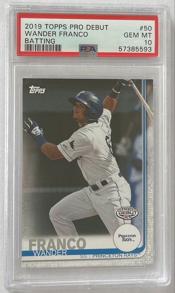 2019 Topps Pro Debut Wander Franco Batting PSA 10