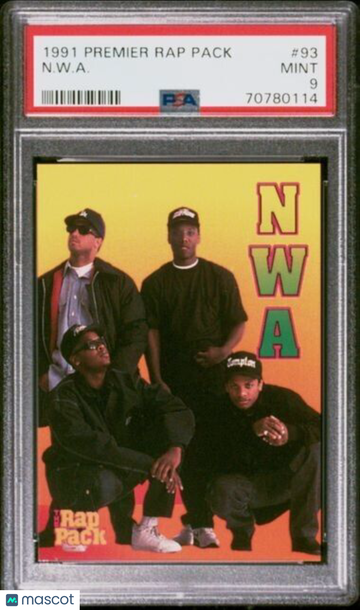 1991 Rap Pack Dr Dre DJ Yella Eazy-E 1st Edition #93 PSA 9