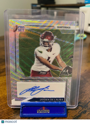 2022 Pro Set Jayden De Laura #PA-JDL Parallel/Variety Leaf