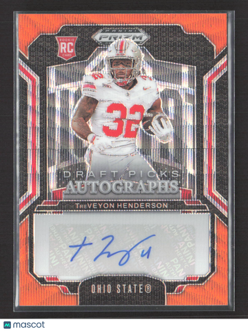 2025 Panini Prizm Draft Picks TreVeyon Henderson #DPA-THN Orange /75