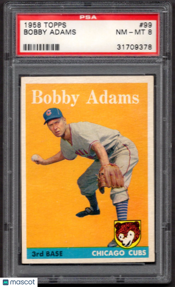 1958 Topps Bobby Adams #99 PSA 8
