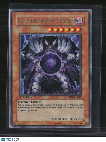 2008 Konami Yu-Gi-Oh! Emperor of Darkness Structure Deck Caius the Shadow Monarch Super Rare 1st Edition