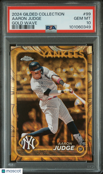 2024 Topps Gilded Collection Aaron Judge #99 Gold Wave PSA 10