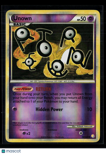 2014 HeartGold & SoulSilver Unown Uncommon #54/123