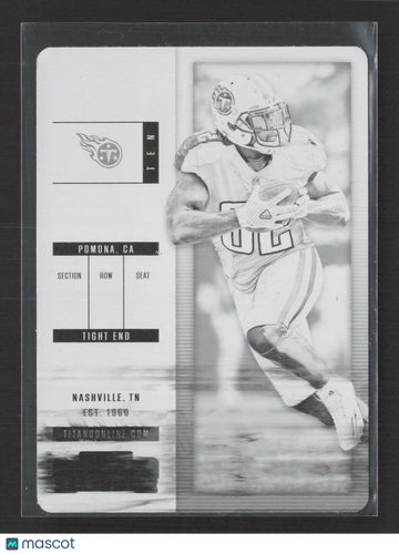 2017 Panini Contenders Football Delanie Walker #24 Black Printing Plate /1 Printing Plate
