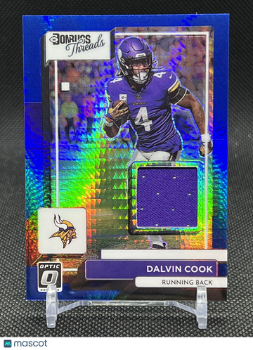 2022 Donruss Optic Blue Prizm Threads Relic Dalvin Cook #DT-DC Blue Prizm