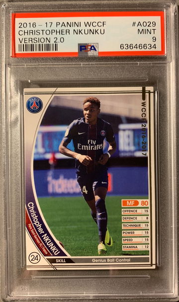Christopher Nkunku 2016-17 Panini WCCF PSA 9 RC