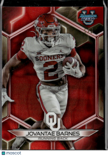 Jovantae Barnes 2023 Bowman University Best Red Oklahoma Sooners