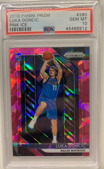 2018 Panini Prizm Luka Doncic Pink Ice PSA 10