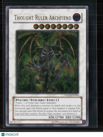 2008 Yu-Gi-Oh! The Duelist Genesis Thought Ruler Archfiend Ultimate Rare Effect Synchro Psychic 1st Edition