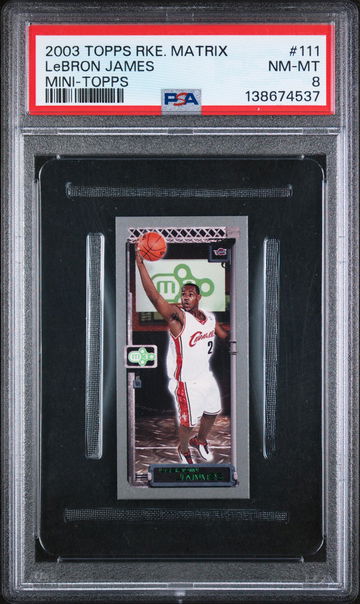 2003 Topps Rookie Matrix Mini-Topps LeBron James #111 PSA 8
