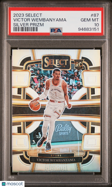 2023 Panini Select Victor Wembanyama #87 Silver Prizm PSA 10