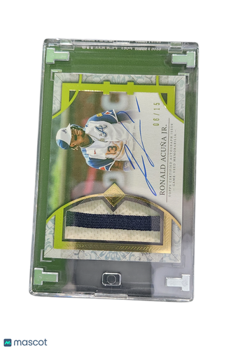 2024 Topps Transcendent Collection Ronald Acuña Jr. #TCPA-RA /15 Game-Used Memorabilia Patch Autograph Card