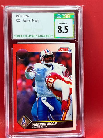 1991 Score Warren Moon #201  CSG 8.5