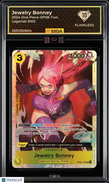 2024 One Piece OP08-Two Legends Jewelry Bonney #105 MBA 10