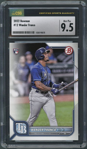 2022 Bowman Wander Franco RC #12 CSG Mint+ 9.5 Tampa Bay Rays