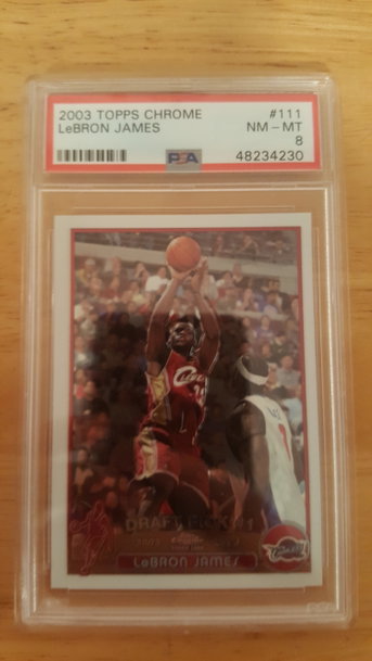 LeBron James Topps Chrome RC PSA 9
