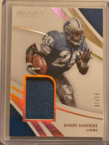 2021 Immaculate Barry Sanders Game-Worn Material 01/10!