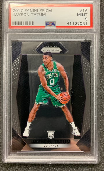 JAYSON TATUM PRIZM ROOKIE PSA 9 MINT