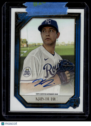 2021 Topps Chrome Kris Bubic #RA-KB Rookie Autographs Gold Refractor SN AU