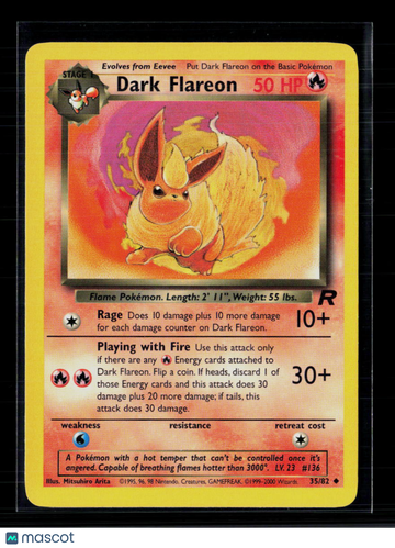 Pokemon 2000 Team Rocket Dark Flareon #35/82