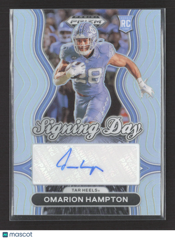 2025 Panini Prizm Draft Picks Signing Day Omarion Hampton #SD-OHN RC