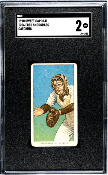 1910 Fred Snodgrass T206 SGC 2