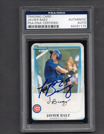 Javier Baez Signed Autographed 2011 Bowman Draft #6 RC PSA DNA COA