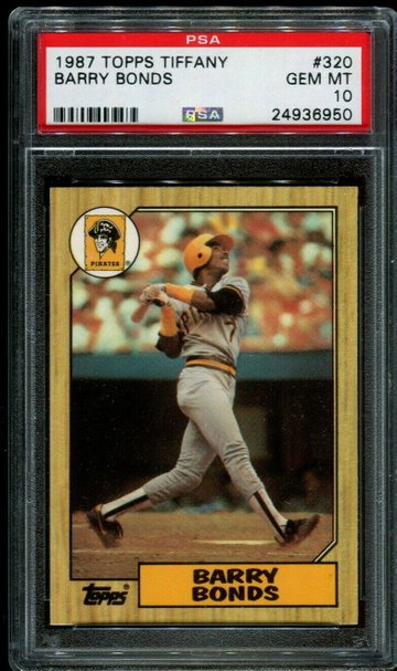 Barry Bonds 1987 Topps Tiffany #320 PSA 10