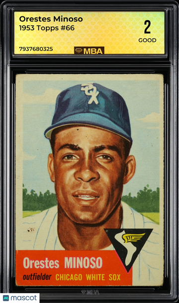 1953 Topps Orestes Minoso #66 MBA 2