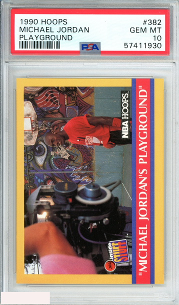1990 HOOPS MICHAEL JORDAN #382 PLAYGROUND CHICAGO BULLS PSA 10 GEM MT