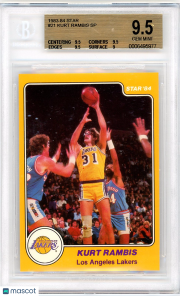 1983 Star Kurt Rambis SP #21 BGS 9.5