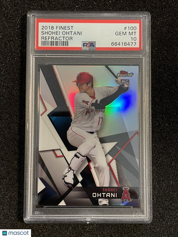 2018 Topps Finest Shohei Ohtani #100 Refractor RC Rookie Card PSA 10 Gem Mint