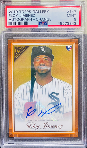 2019 Topps Gallery Eloy Jimenez Orange RC AUTO /25🍊🔥PSA 9