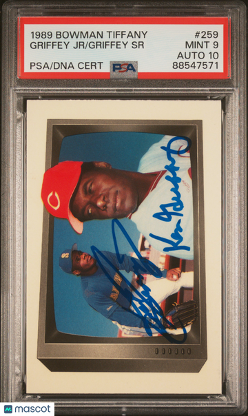 1989 Bowman Tiffany Ken Griffey #259 PSA 9 Auto 10