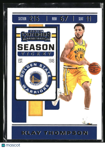 2019-20 Panini Contenders Klay Thompson #62 Golden State Warriors